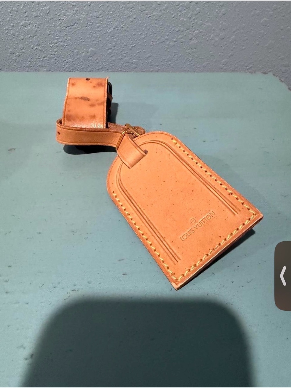 Louis Vuitton Tan Vachetta Leather Luggage Tag